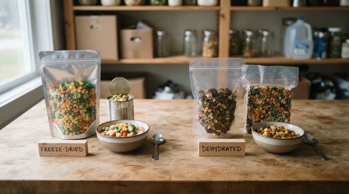 Freeze Dried vs Dehydrated Food for Storage: Complete 2026 Guide