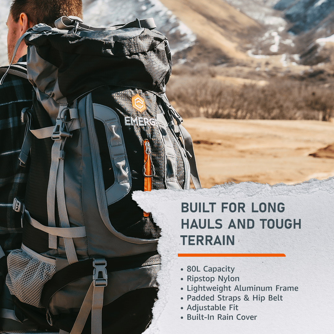 Emerge Survival 80L Survival Backpack - The Ranger 80L Survival Backpack - The Ranger | Emerge Survival