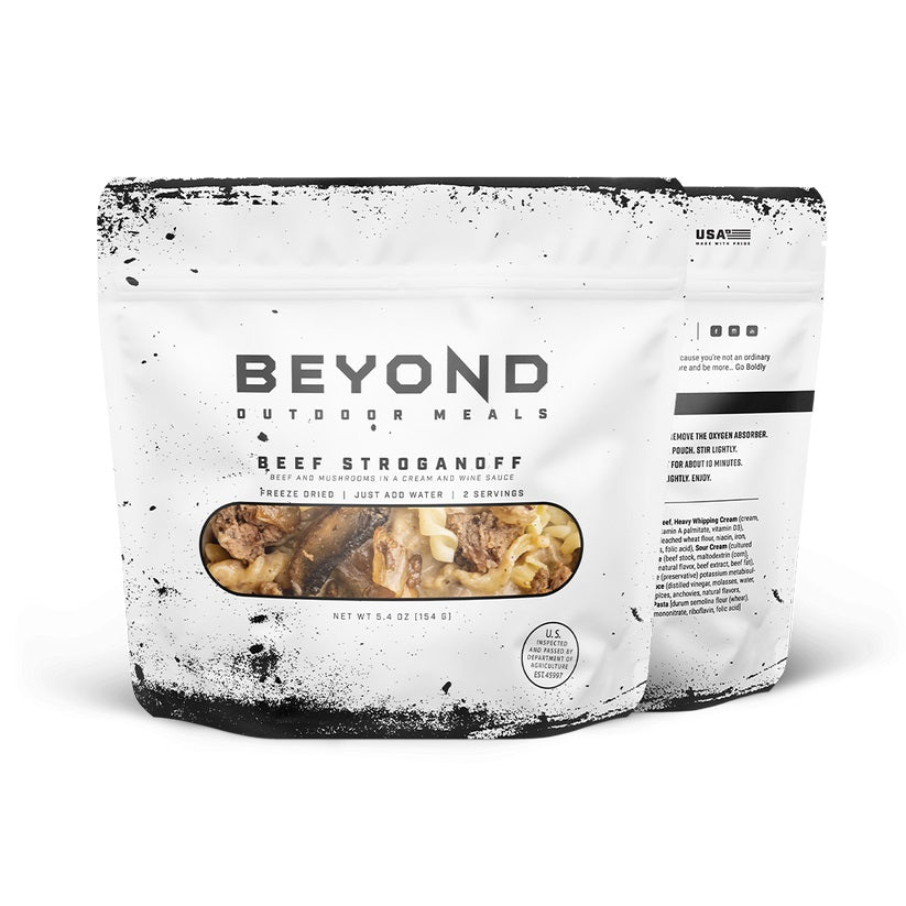 8 PACK - BEYOND OUTDOOR MEALS BEEF STROGANOFF