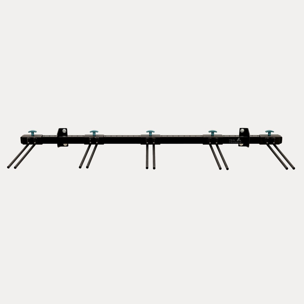 Solitude Ski Rack | Adjustable Wall Storage System | Holds 10 Pairs of Skis
