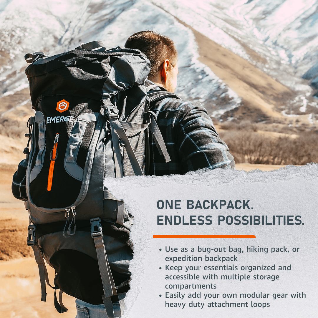 Emerge Survival 80L Survival Backpack - The Ranger 80L Survival Backpack - The Ranger | Emerge Survival
