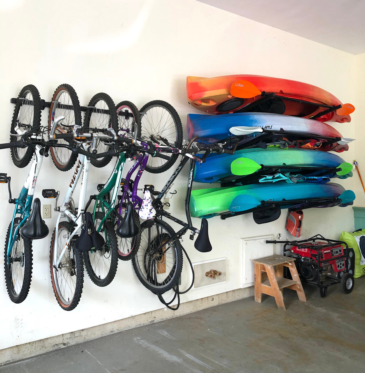 Indoor Wall Rack | 46 Inch Adjustable Height | Kayak & SUP
