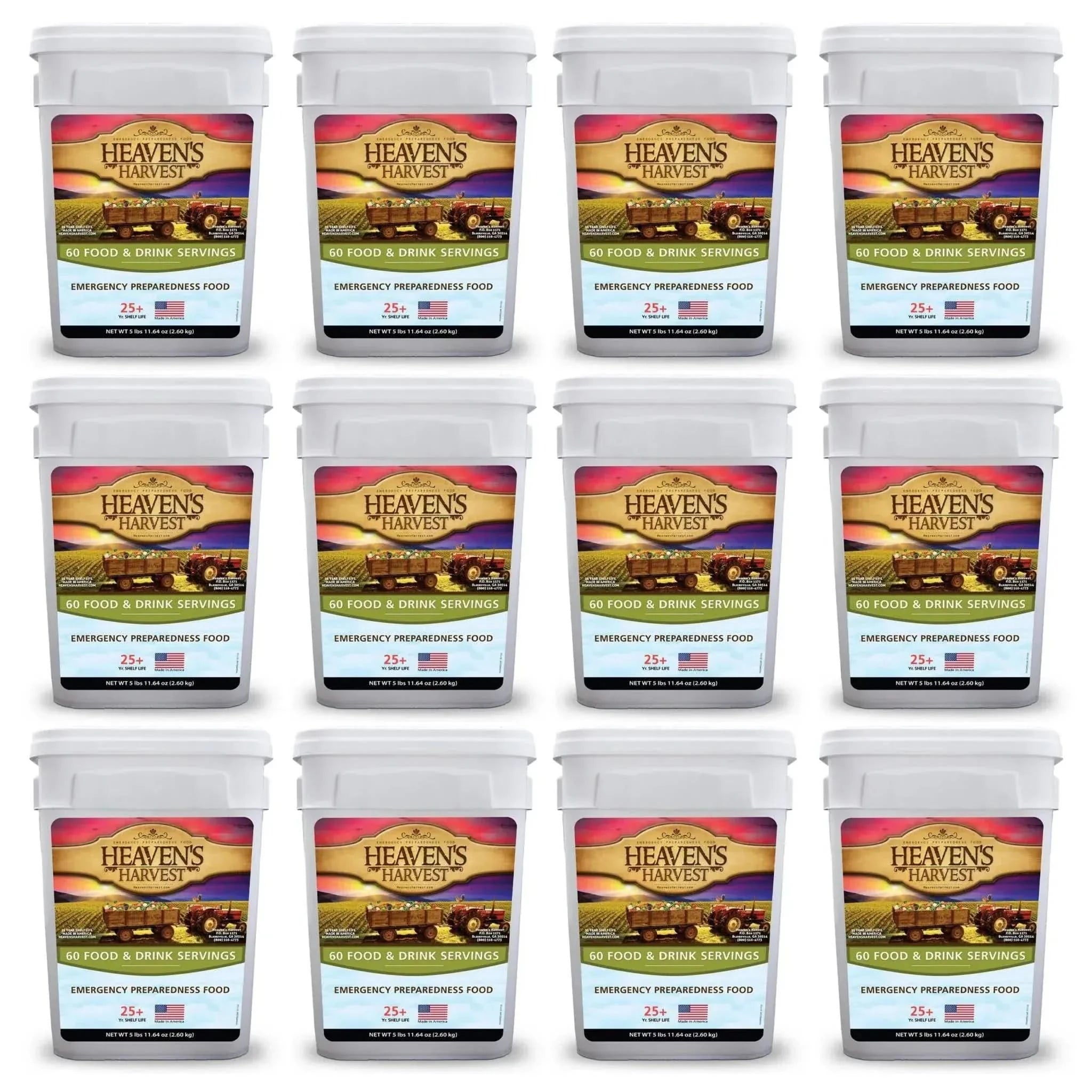 Heaven's Harvest Twelve Week Kit Emergency Food Kit - 12 Week Survival Food Storage Solution