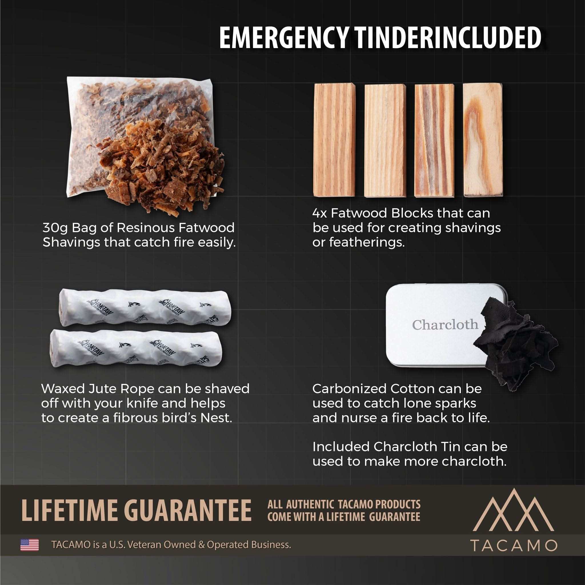 TITAN Survival Combustion TACAMO 15-Piece Emergency Fire Kit TACAMO 15-Piece Emergency Fire Kit | TITAN Survival