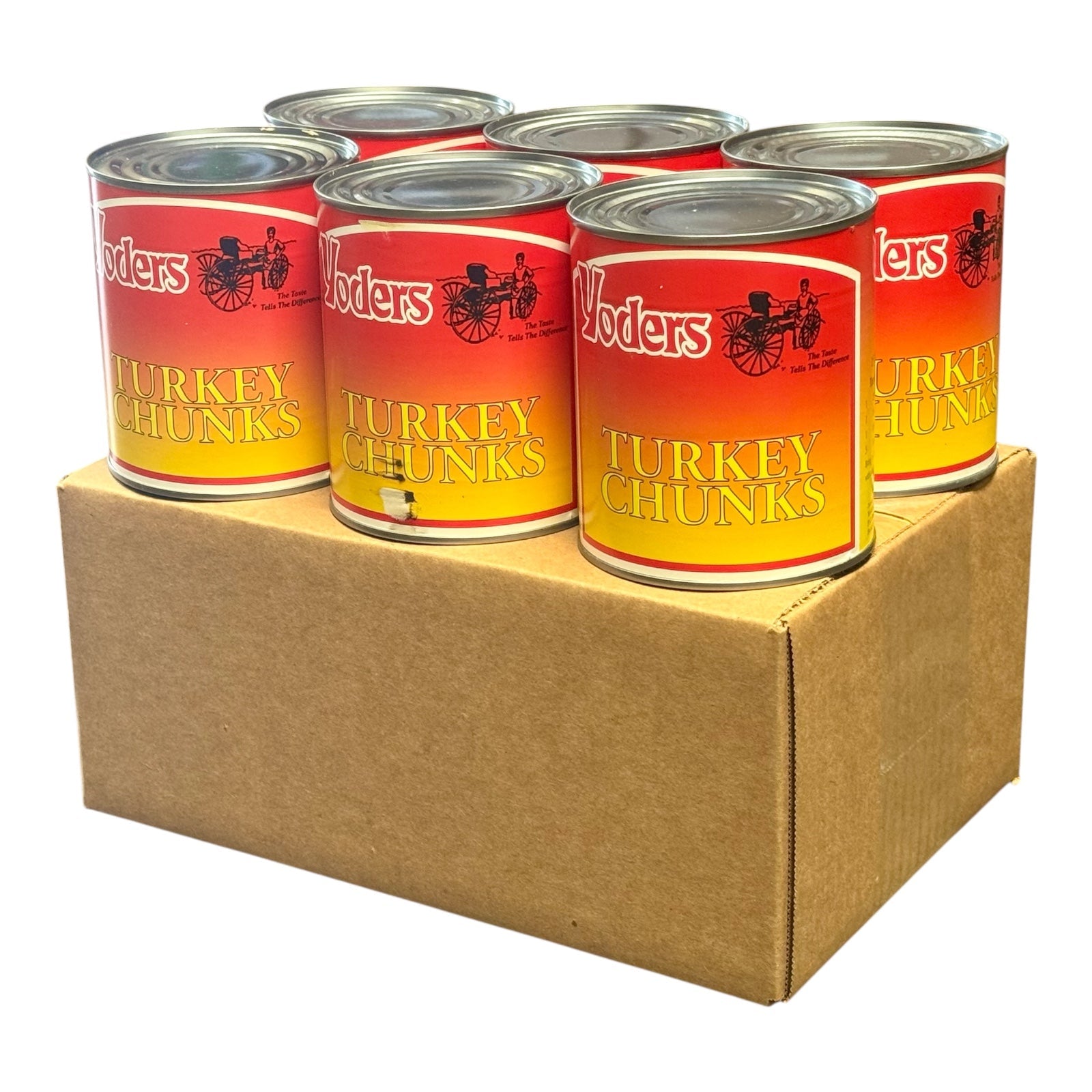 Case (12 Cans) of Yoder's fresh REAL Canned Turkey Chunks