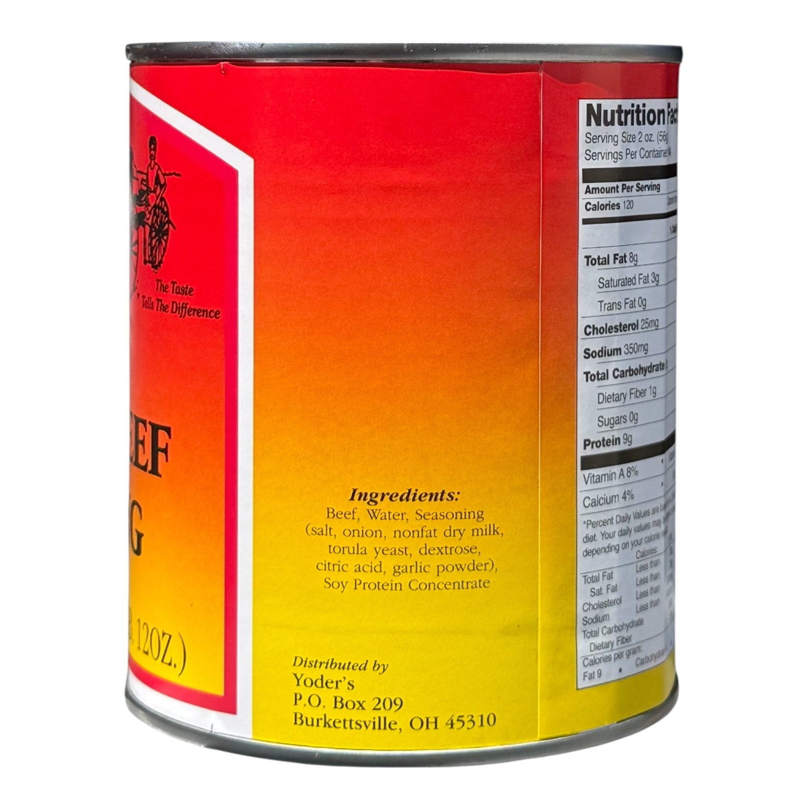 Case (12 Cans) of Yoder's fresh REAL Canned Taco Beef Filling