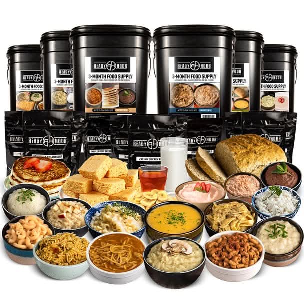 ReadyHour Pack of 2 3-Month Emergency Food Supply (2,000+ calories/day) Ready Hour 3-Month Emergency Food Supply - 2 Pack