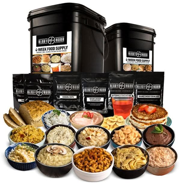 ReadyHour Pack of 3 Ready Hour 4-Week Emergency Food Supply (2,000+ calories/day) Ready Hour 4-Week Emergency Food Supply - 3 Pack