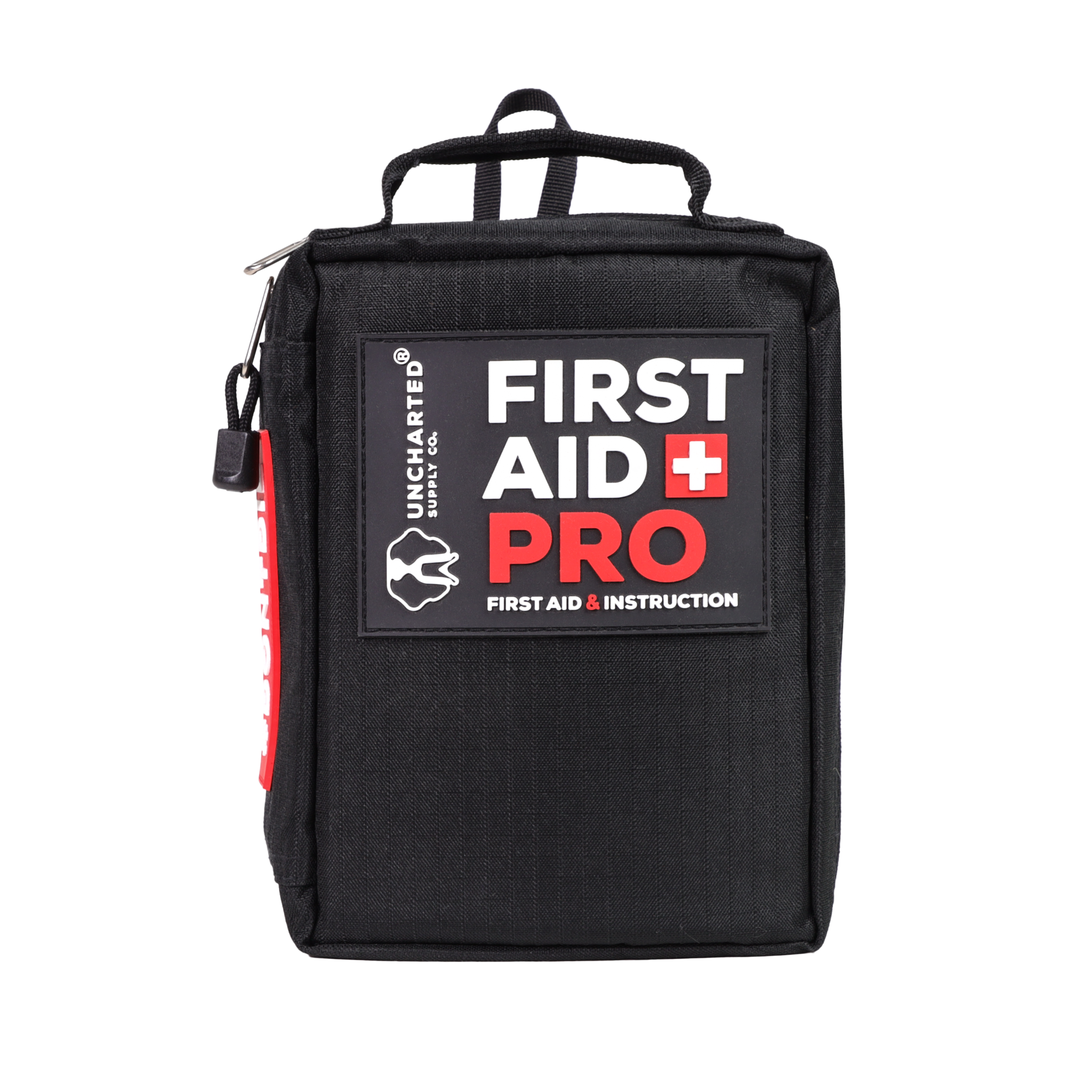 Compact and durable First Aid Pro kit with professional-grade emergency supplies in a water-resistant case