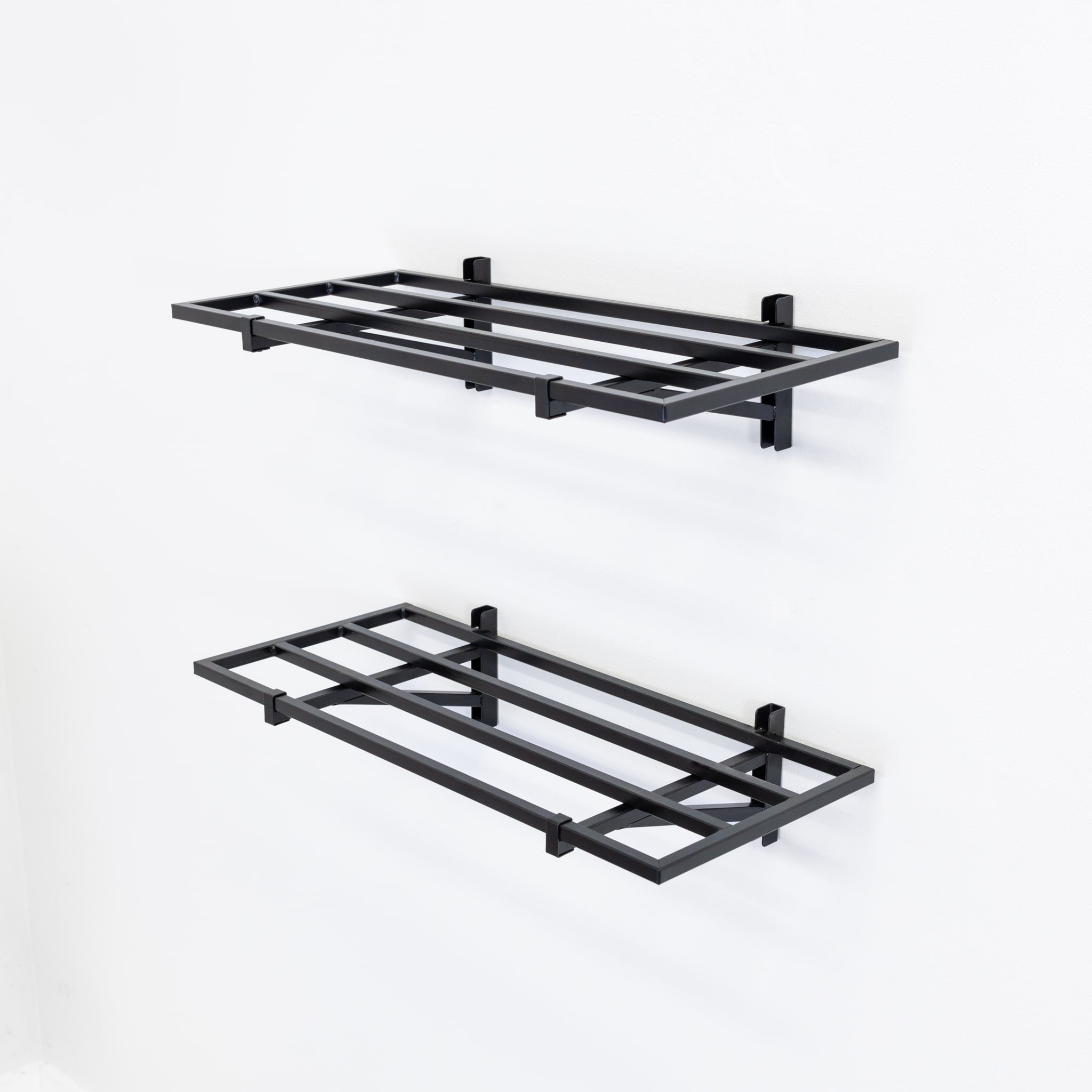 1' x 2' Bristol Garage Wall Mount Shelves | 2 Pack | Black