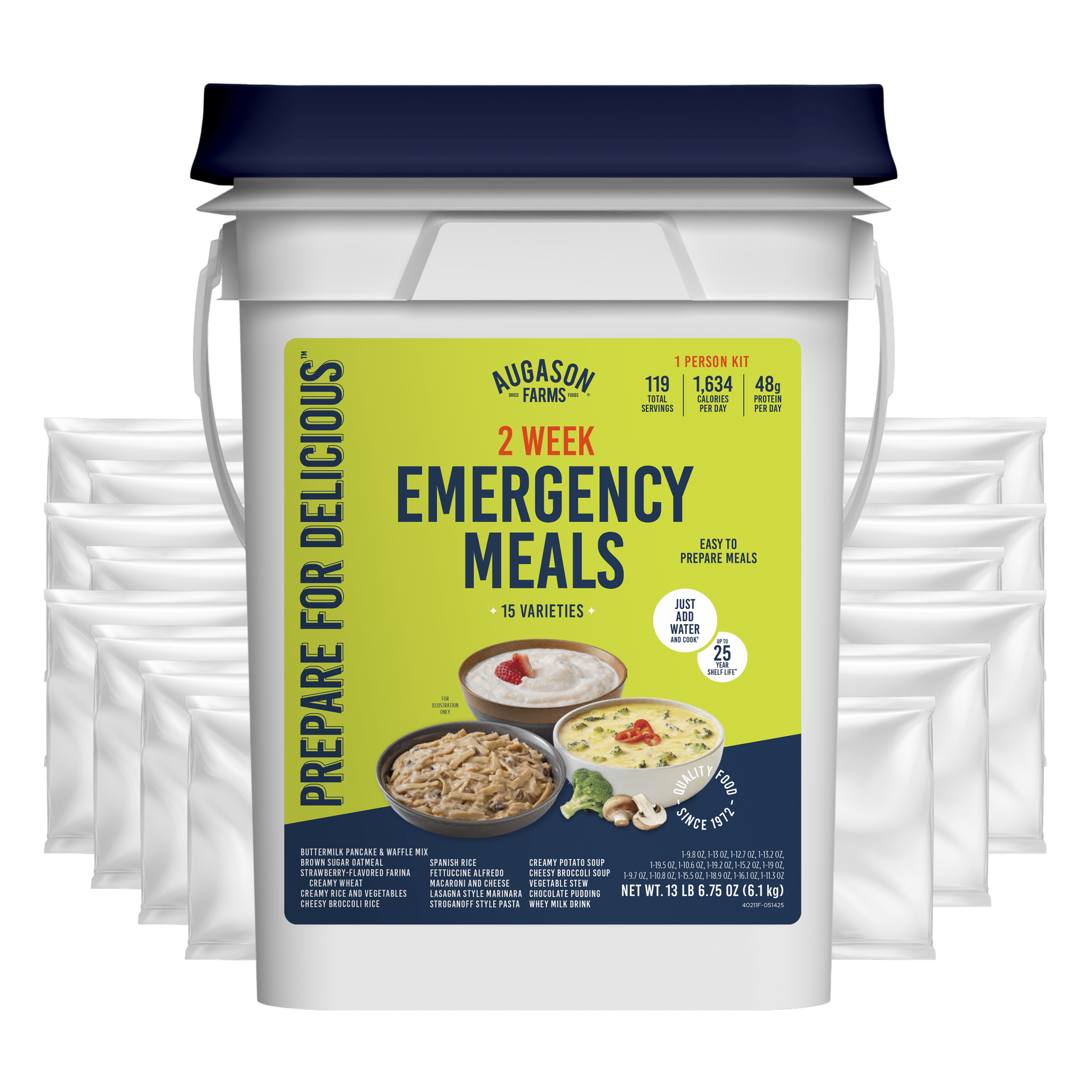 2-Week 1-Person Emergency Food Supply Kit, 119 Servings