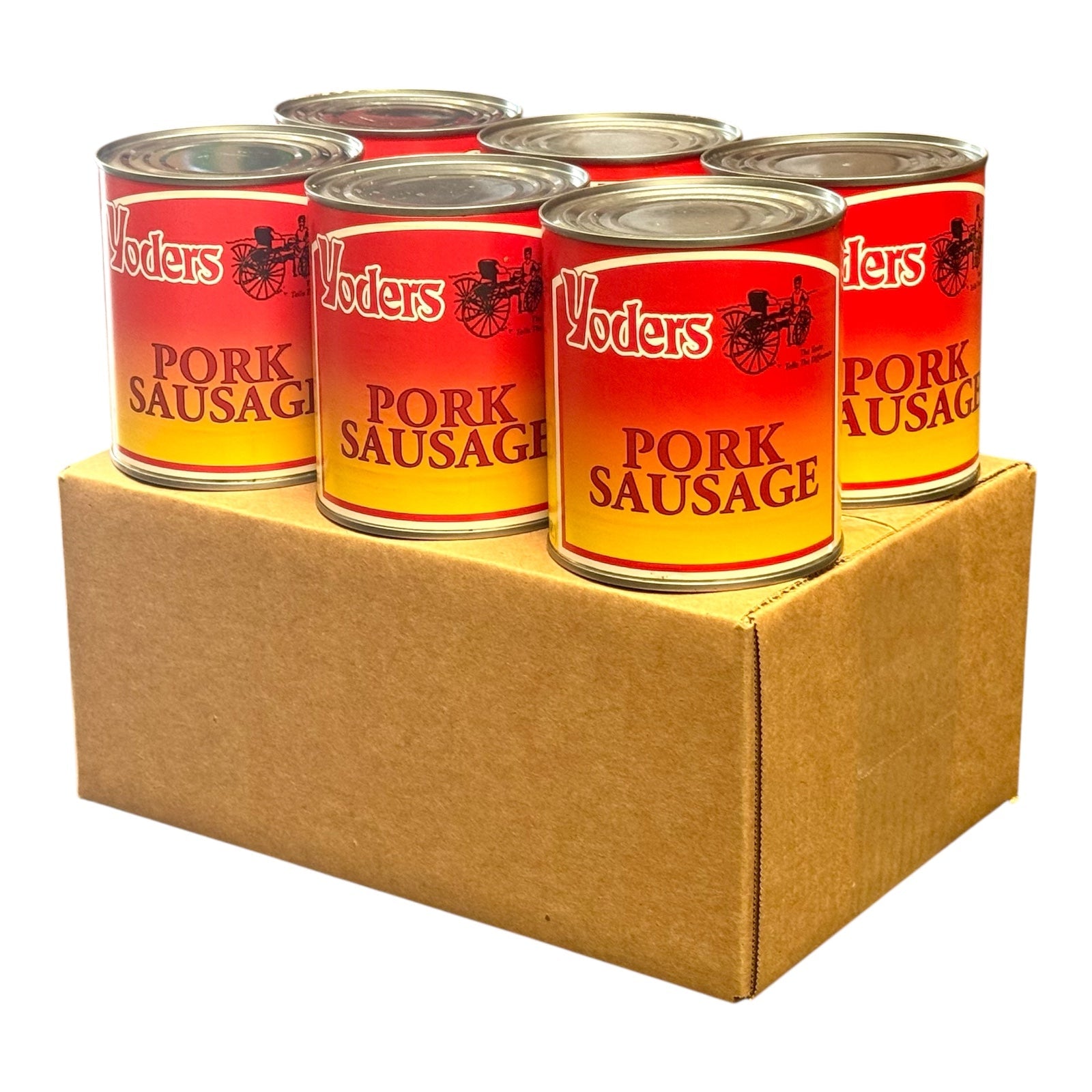 Case (12 Cans) of Yoder's fresh REAL Canned Pork Sausage