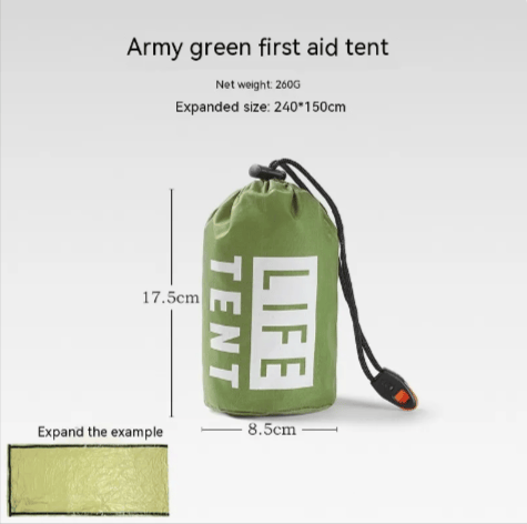 SHTF Prepper Club Emergency Shelter Portable Emergency Tent & Sleeping Bag Portable Emergency Tent - Compact All-in-One Outdoor Shelter & Sleeping Bag