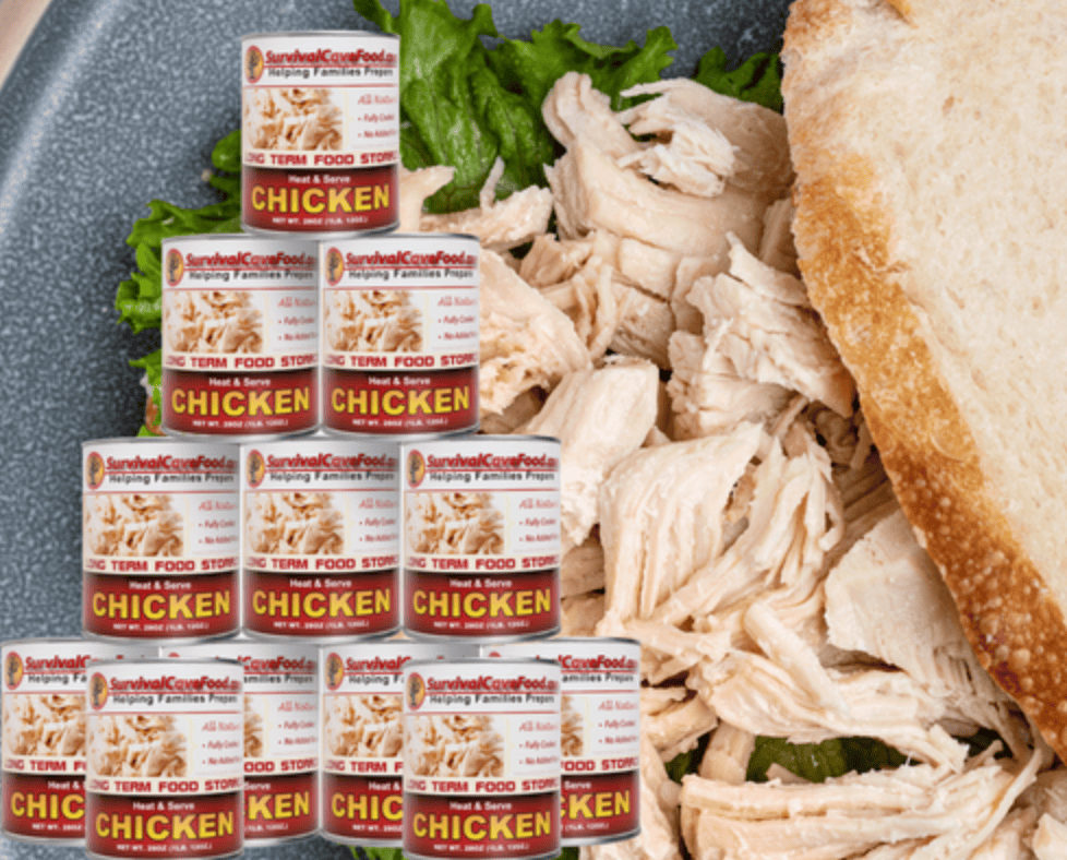 Survival Cave Meats Survival Cave Chicken 12 – 28 oz Cans – Ready to Eat Canned Meat Survival Cave Chicken 12 – 28 oz Cans - Ready to Eat Canned Meat