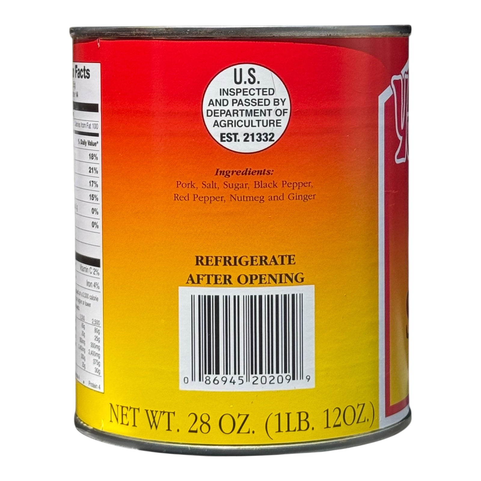 Case (12 Cans) of Yoder's fresh REAL Canned Pork Sausage