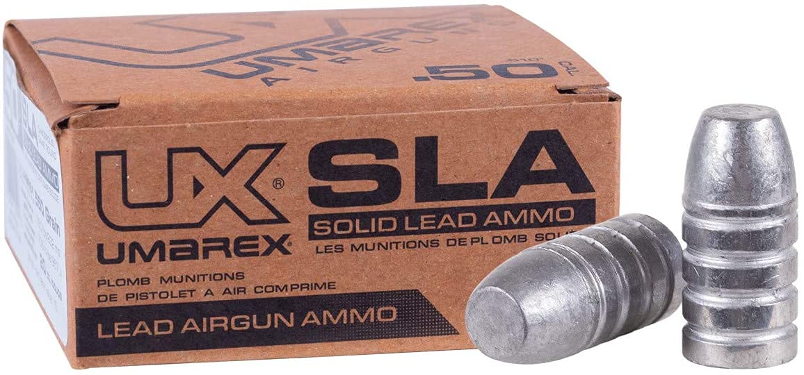 Umarex SLA .50 Caliber Pellet Gun Air Rifle Pellets for The Umarex Hammer Air Gun (20 Count) 550 Grain Silver