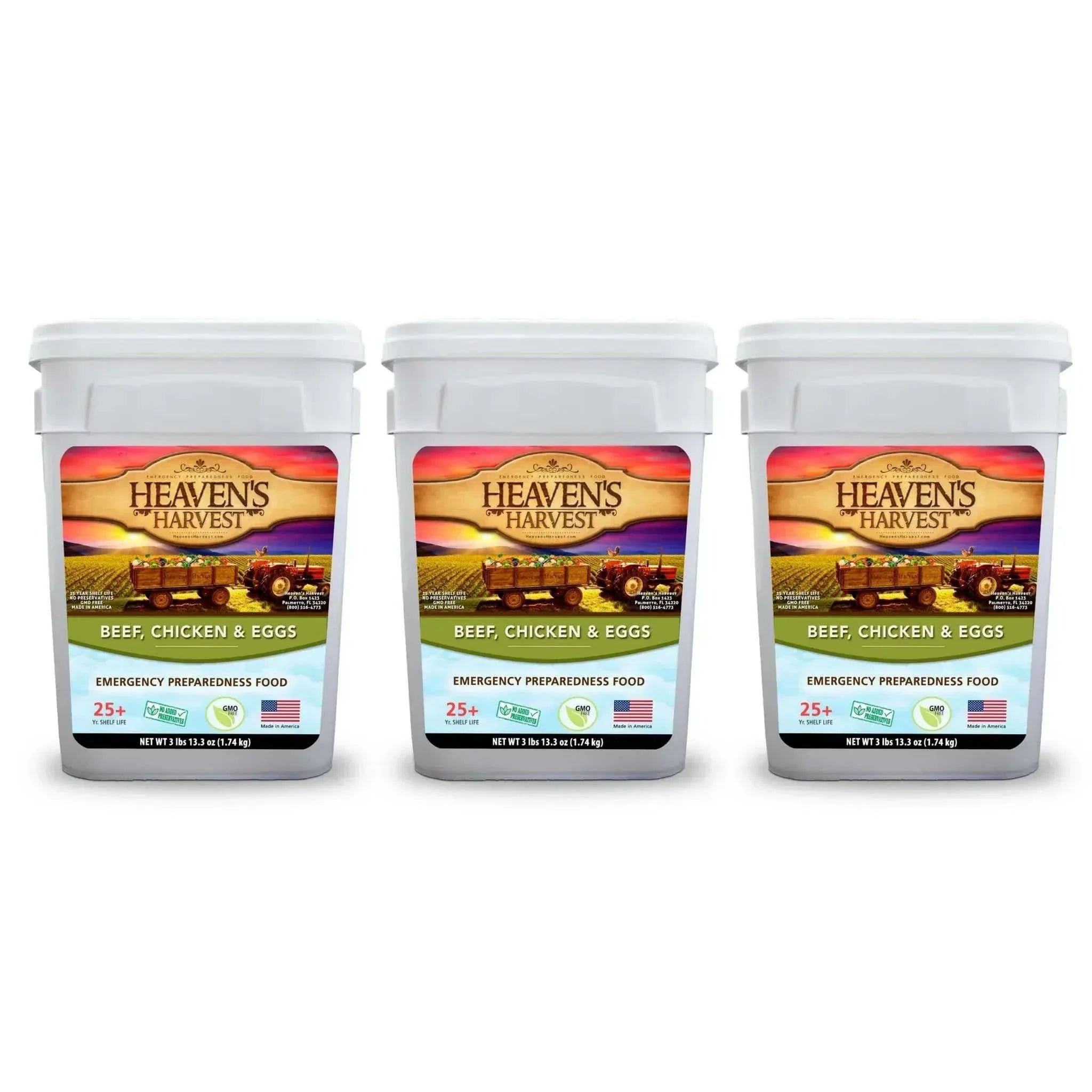 Heaven's Harvest Emergency and Survival Food 3 Month Combo Kit Emergency Food Storage - 3 Month Combo Kit for Long-term Preparedness
