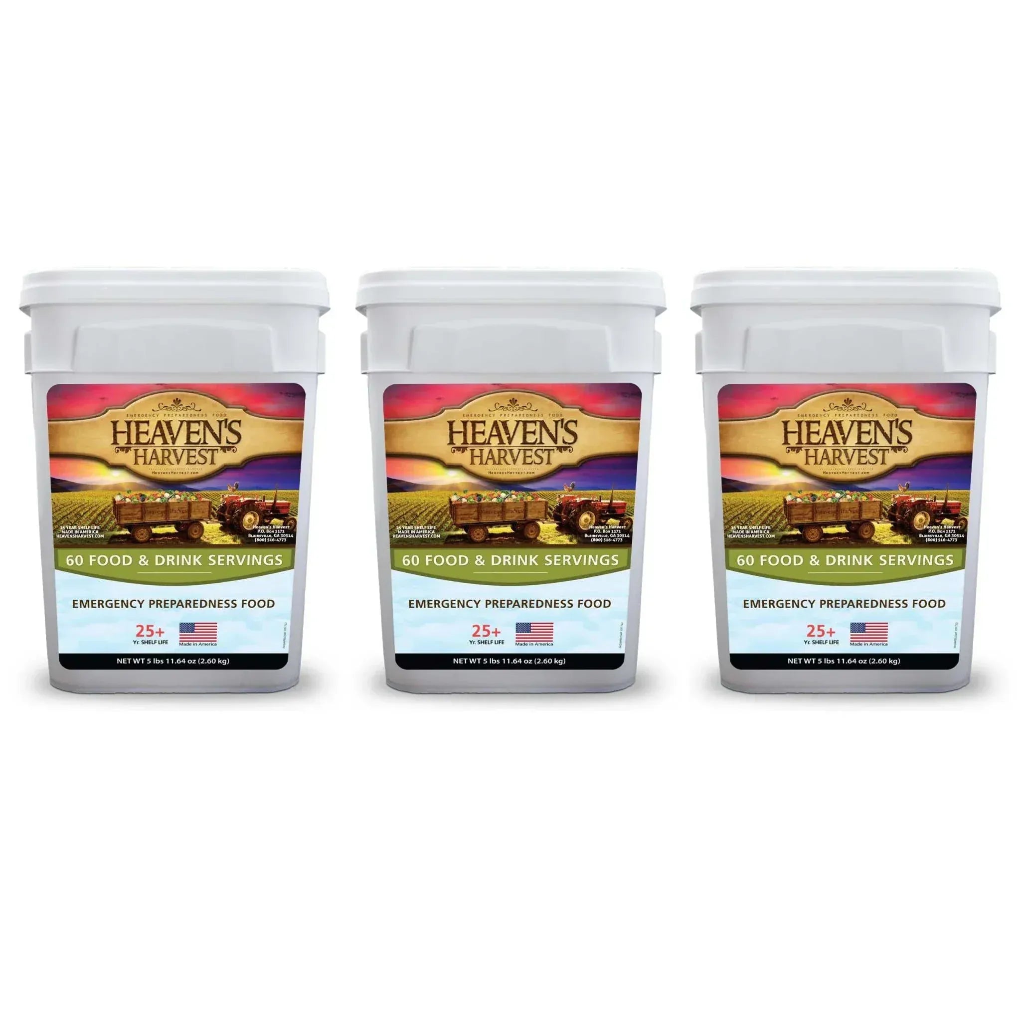 Heaven's Harvest Three Week Kit Emergency food kit - 3-Week Family Survival Food & Beverages for Preparedness