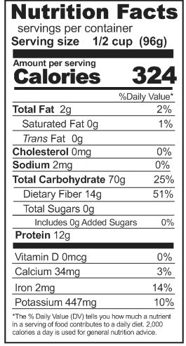 Triticale 1.5#  mylar bag