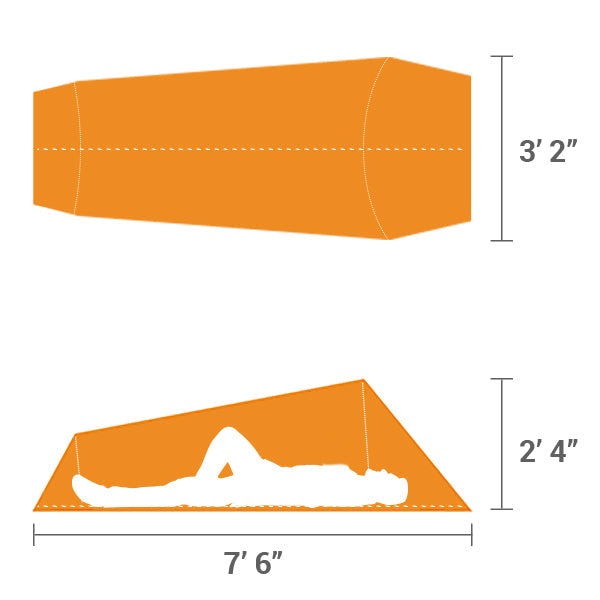 Orange Solo Bivy 1-Person Tent set up outdoors with rain fly and stake kit