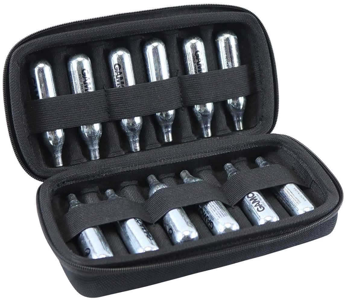 Maoershan Airgun Accessories Maoershan CO2 Cartridges 12g Holder Case Fits 8 16 12 Gram CO2 Cartridge Refills for Crosman Umarex Daisy Leland and More Air Rifle Air Pistol and Airsoft Pellet Gun C02 Cartridges for BB Gun Maoershan CO2 Cartridge Holder Case - 12g