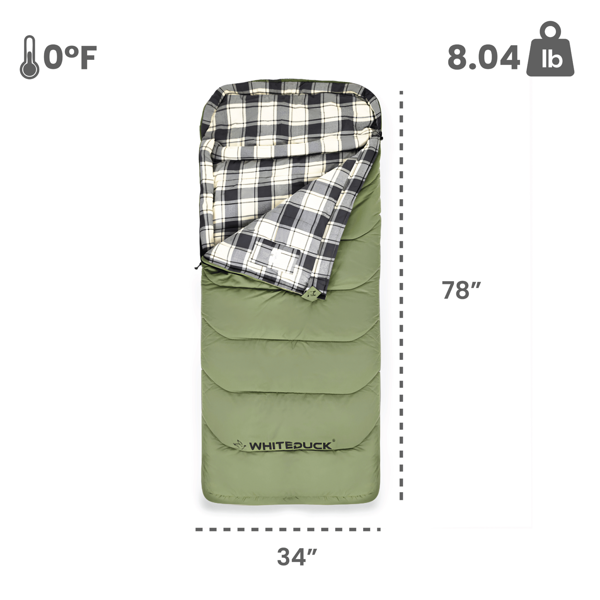 White Duck Outdoors Slumbernest™ Sleeping bag Slumbernest™ Sleeping Bag for Outdoor Camping - Durable & Warm