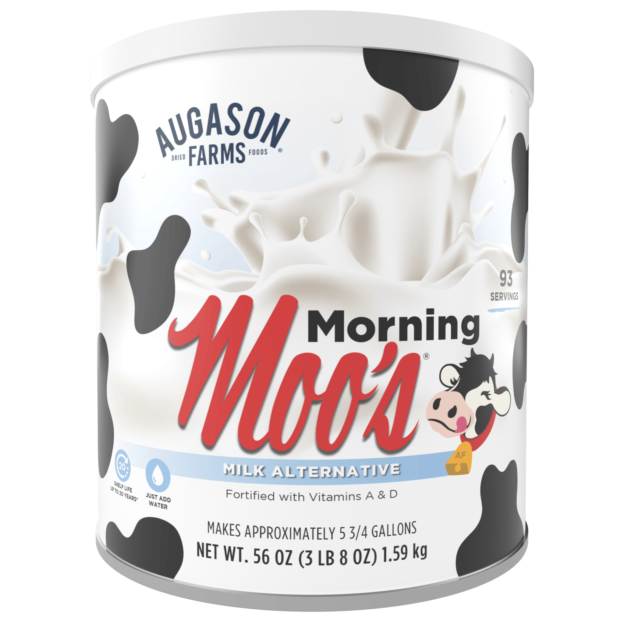 Augason Farms Morning Moo's Milk Alternative Can, 93 Servings Morning Moo's Milk Alternative Can - 93 Servings for Long-term Storage