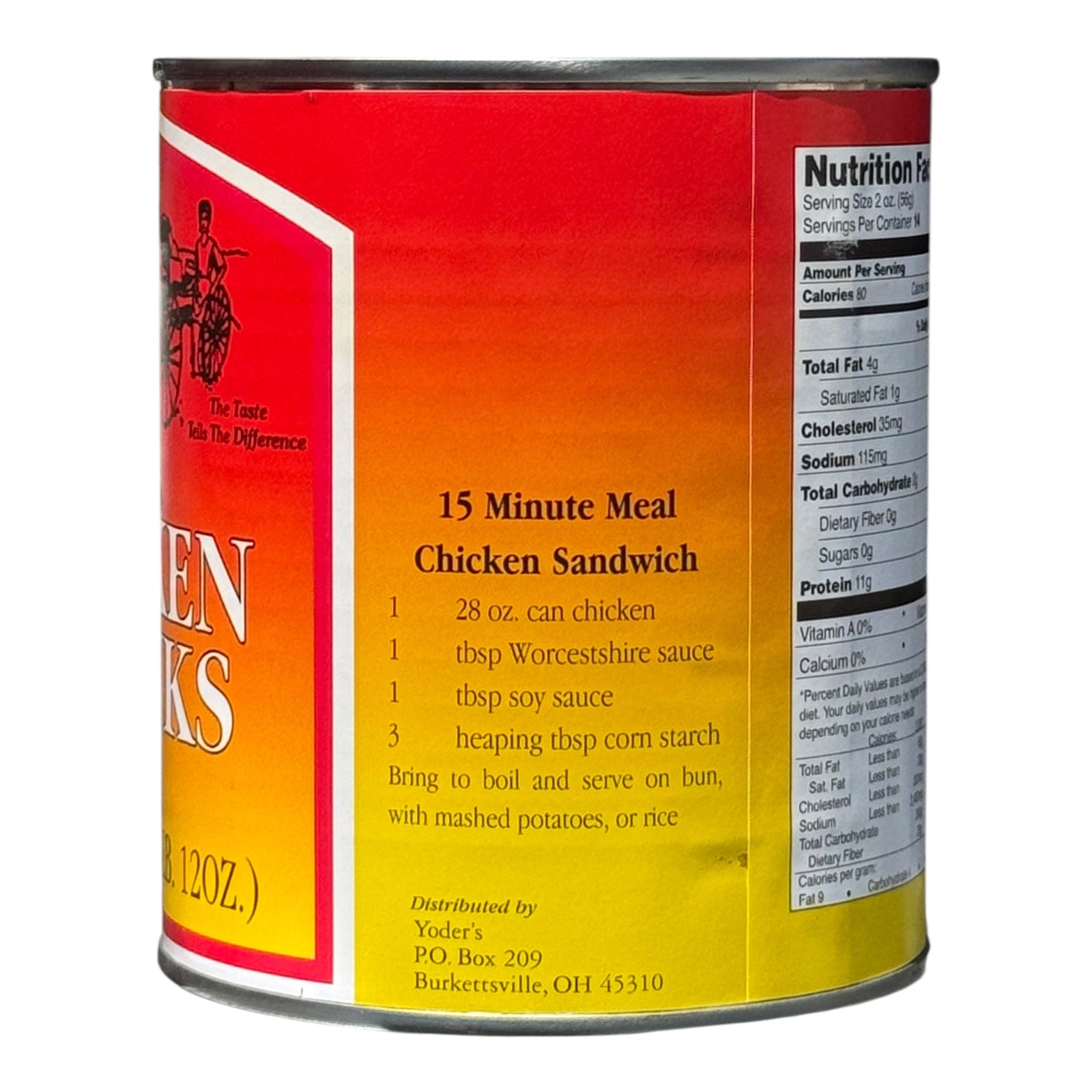 Yoder’s Canned Chicken Chunks | 28 oz can | Real USA Chicken | Fully Cooked | Shelf Stable Survival Food | 10+ Year Shelf Life | Ready to Eat | Ideal for Prepping, Storage & Camping