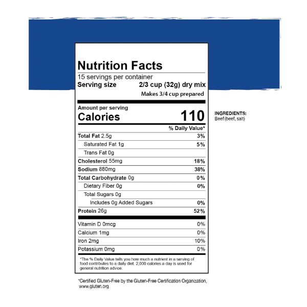 Freeze Dried Diced Beef 17 oz #10 can