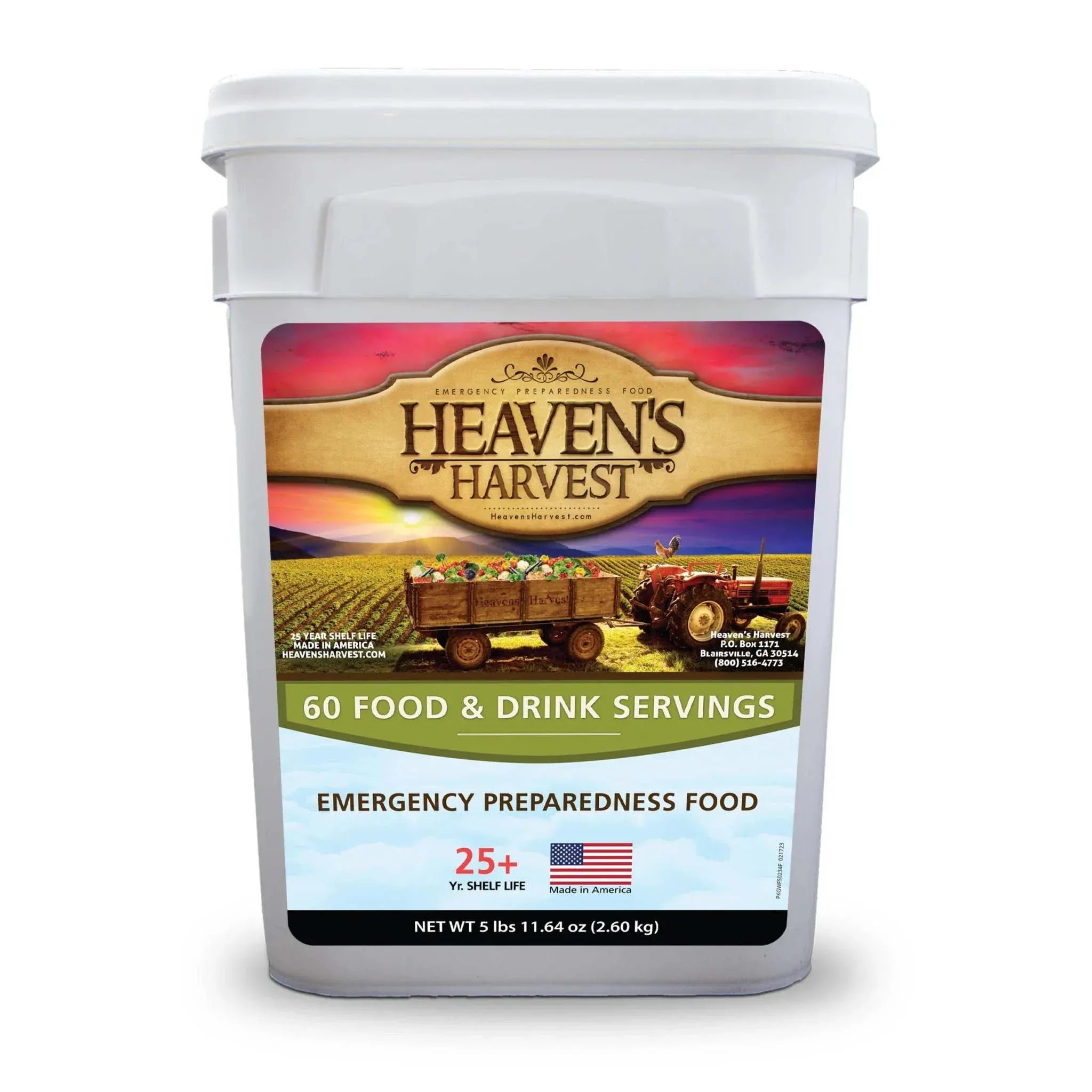 Heaven's Harvest Emergency and Survival Food One Week Kit for Emergency and Survival Food Emergency Food Kit - One Week Compact Survival Food & Drink Pack