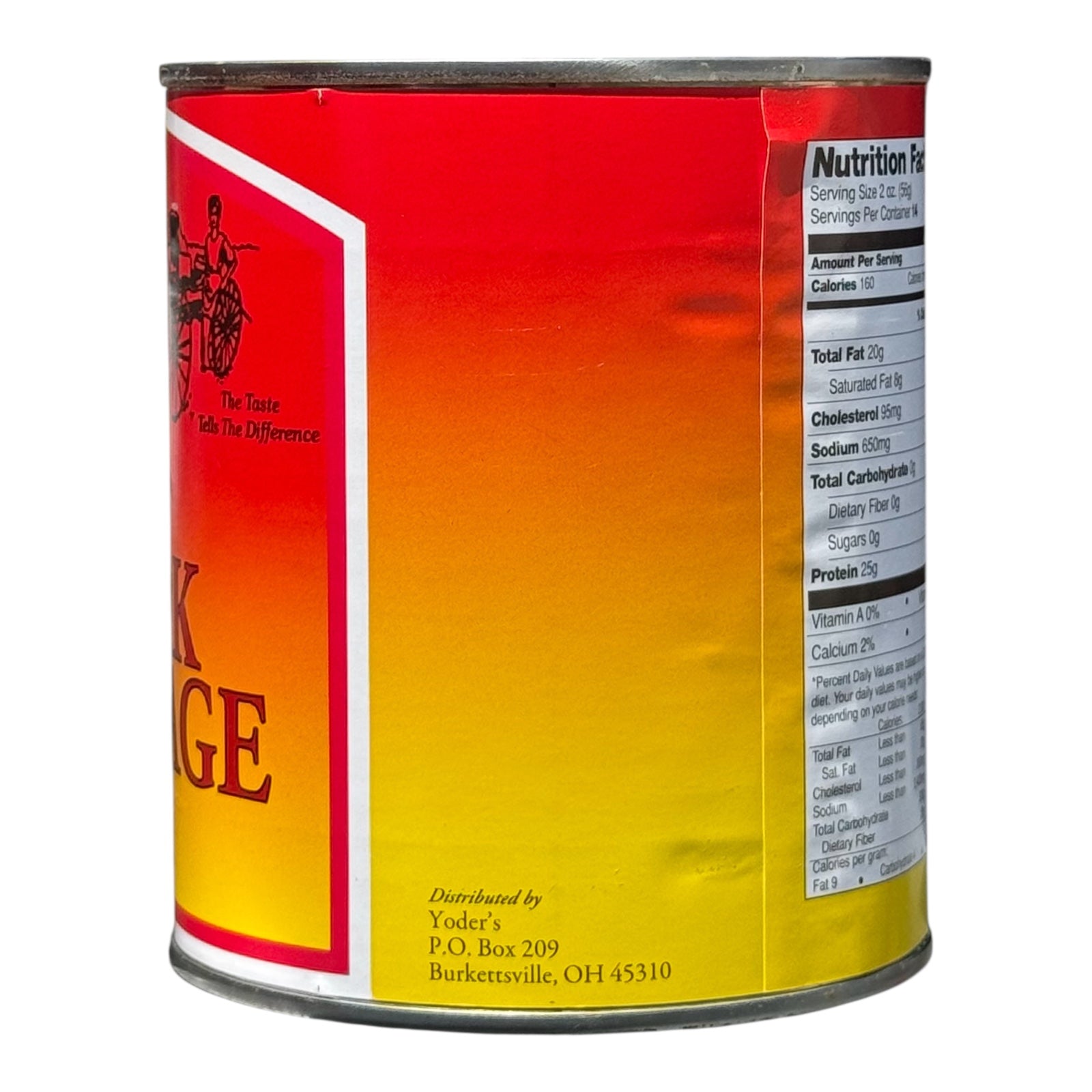 Case (12 Cans) of Yoder's fresh REAL Canned Pork Sausage