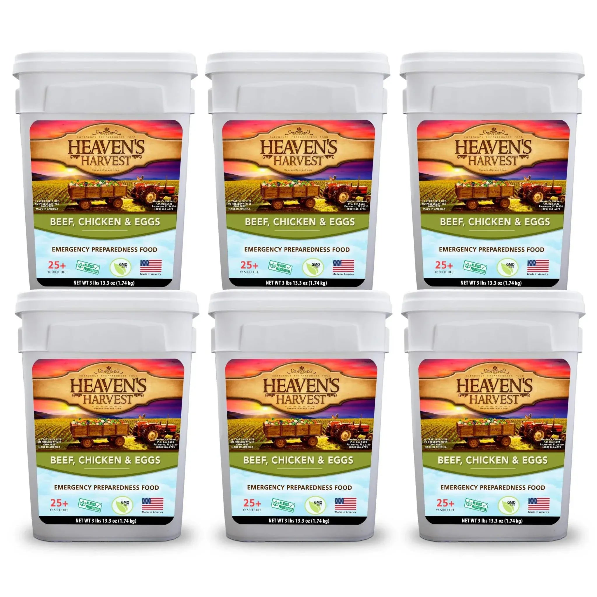 Heaven's Harvest 6 Month Combo Kit Emergency Food Storage - 6 Month Combo Kit for Long-Term Preparedness