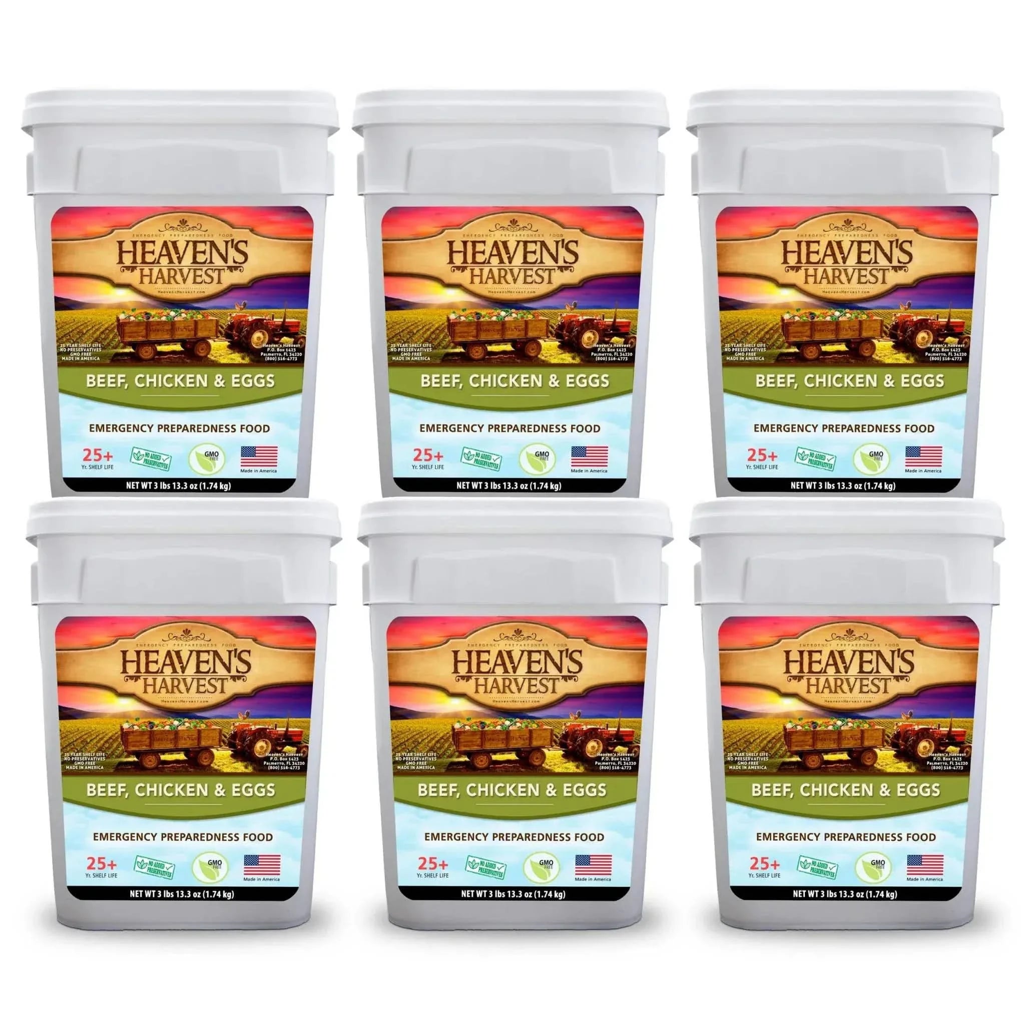 Heaven's Harvest 6 Month Combo Kit Emergency Food Storage - 6 Month Combo Kit for Long-Term Preparedness