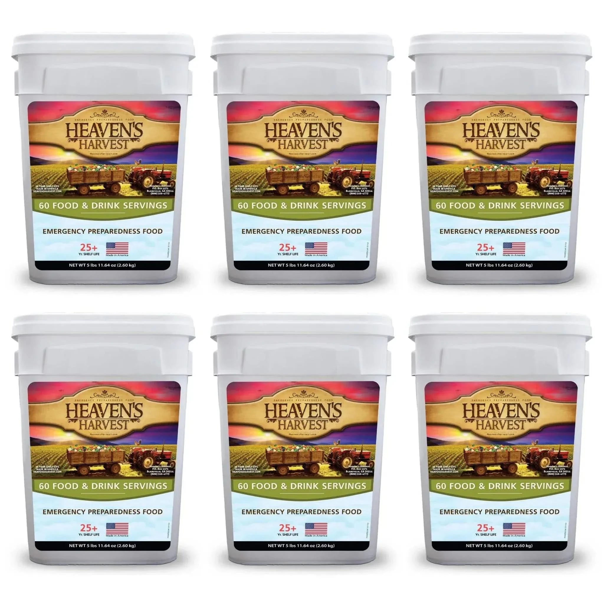 Heaven's Harvest Six Week Kit Six Week Kit - Emergency Food Supply for 6 Weeks of Nutrition