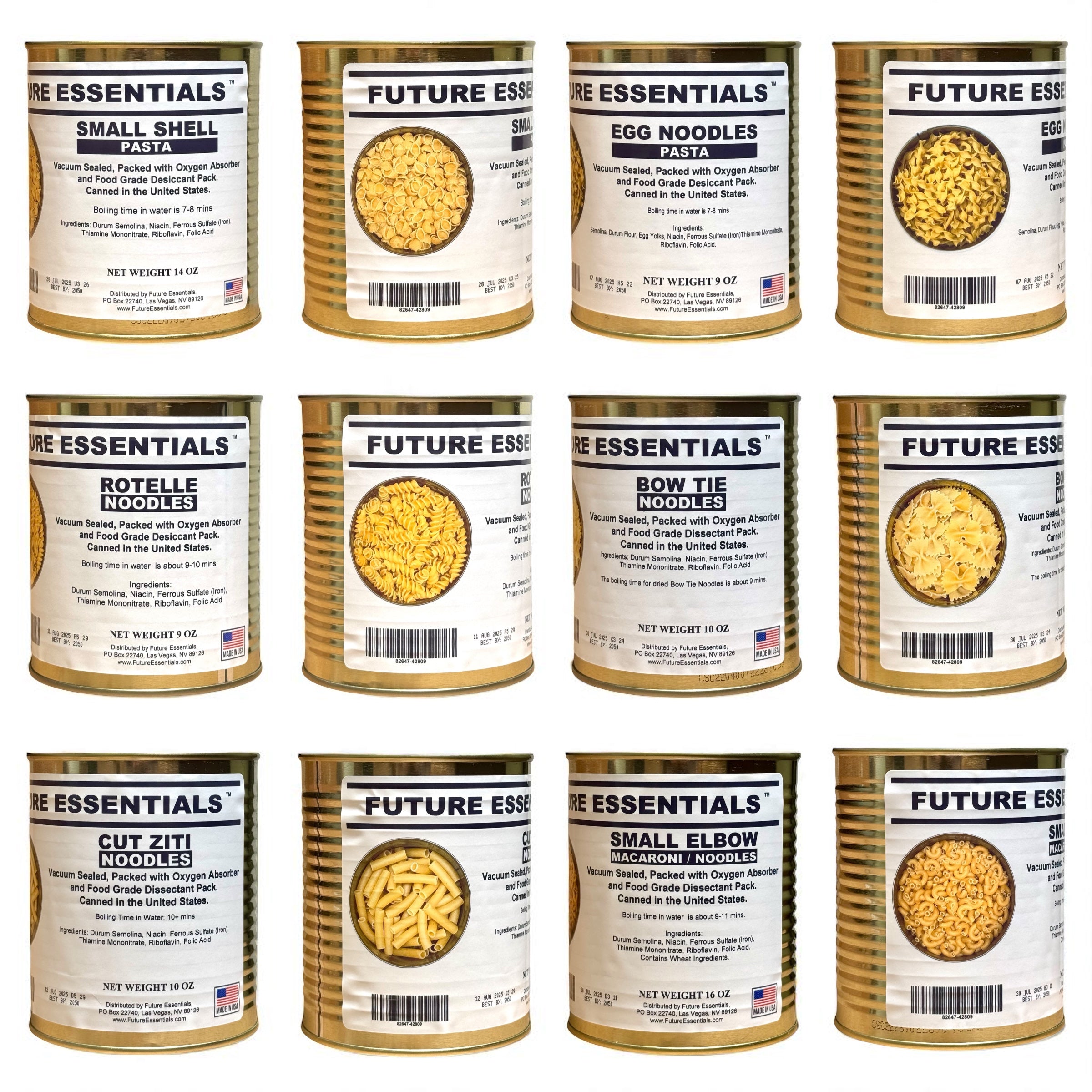 Case (12 Cans) of Future Essentials Canned Pasta Variety