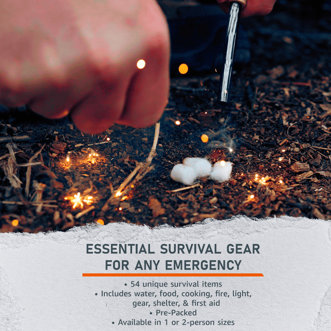 Emerge Survival 72 Hour Kit Family 72-Hour Kit | 3-Day Emergency Kit for 1-2 People