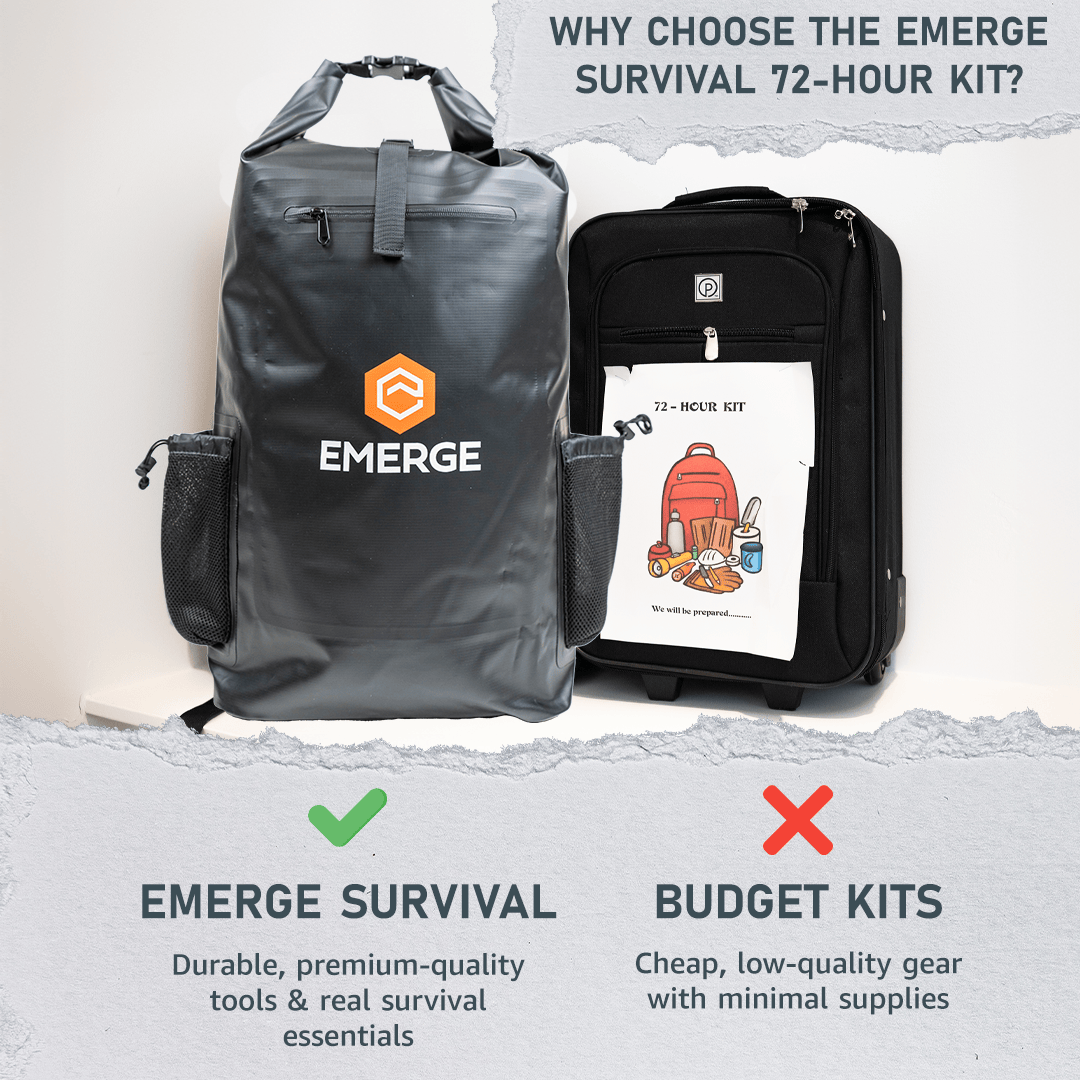 Emerge Survival 72 Hour Kit Family 72-Hour Kit | 3-Day Emergency Kit for 1-2 People