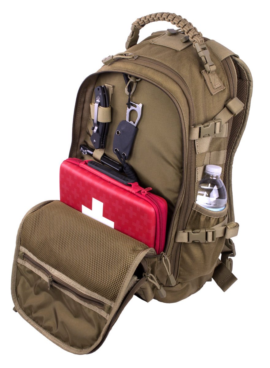 PULSE 24-Hour Backpack MOLLE compatible with heavy duty zippers and multiple compartments for hydration and organization