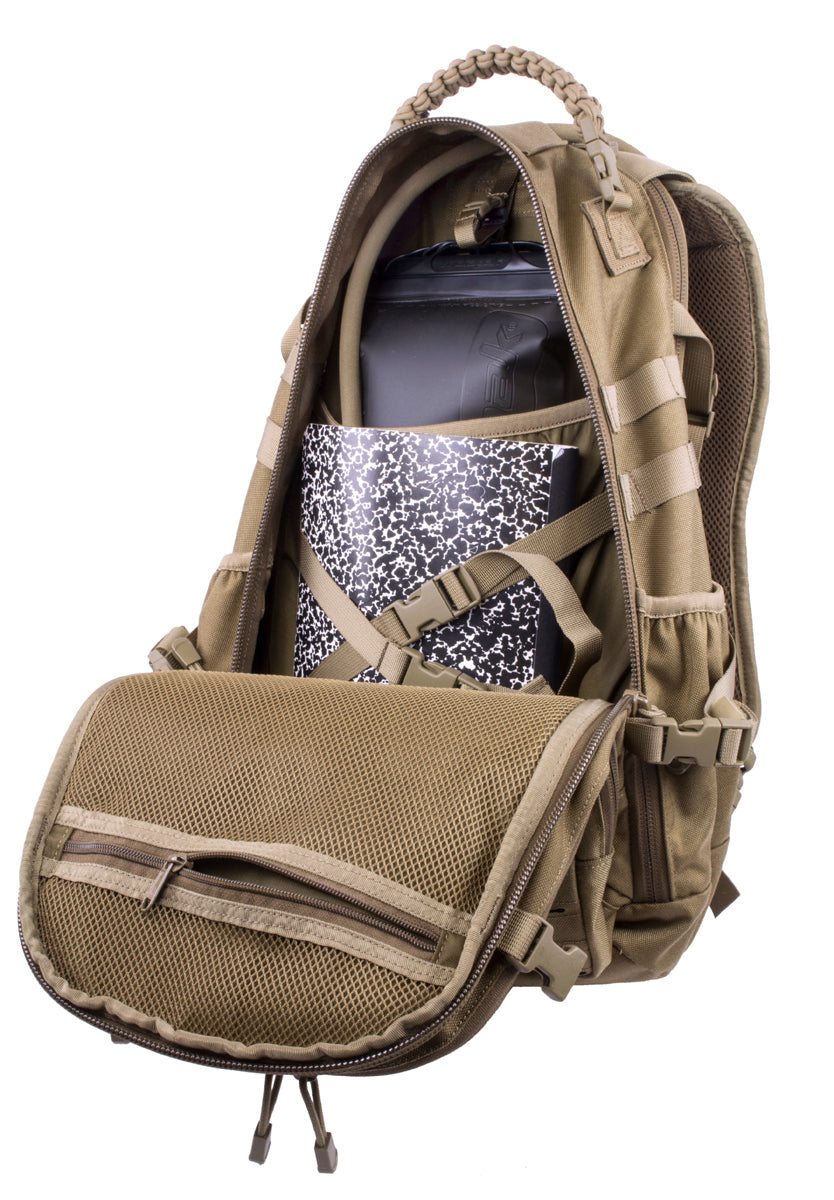 Black PULSE 24-Hour Backpack with MOLLE compatibility and multiple compartments