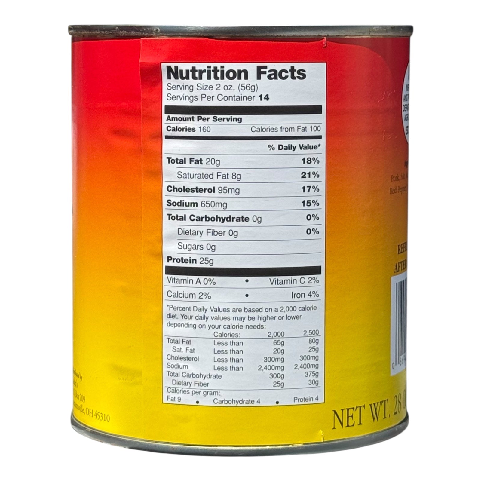 Case (12 Cans) of Yoder's fresh REAL Canned Pork Sausage