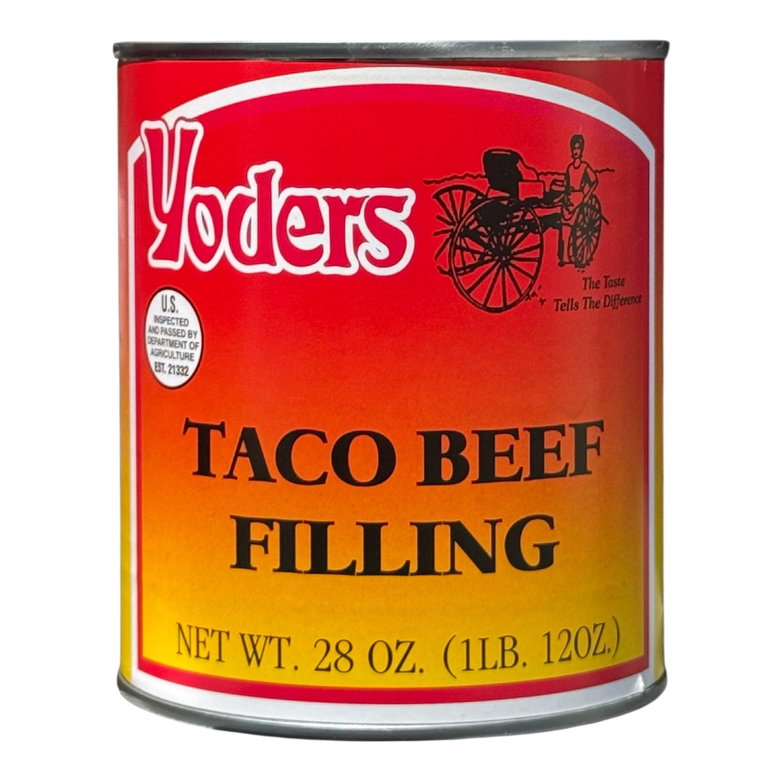 Case (12 Cans) of Yoder's fresh REAL Canned Taco Beef Filling