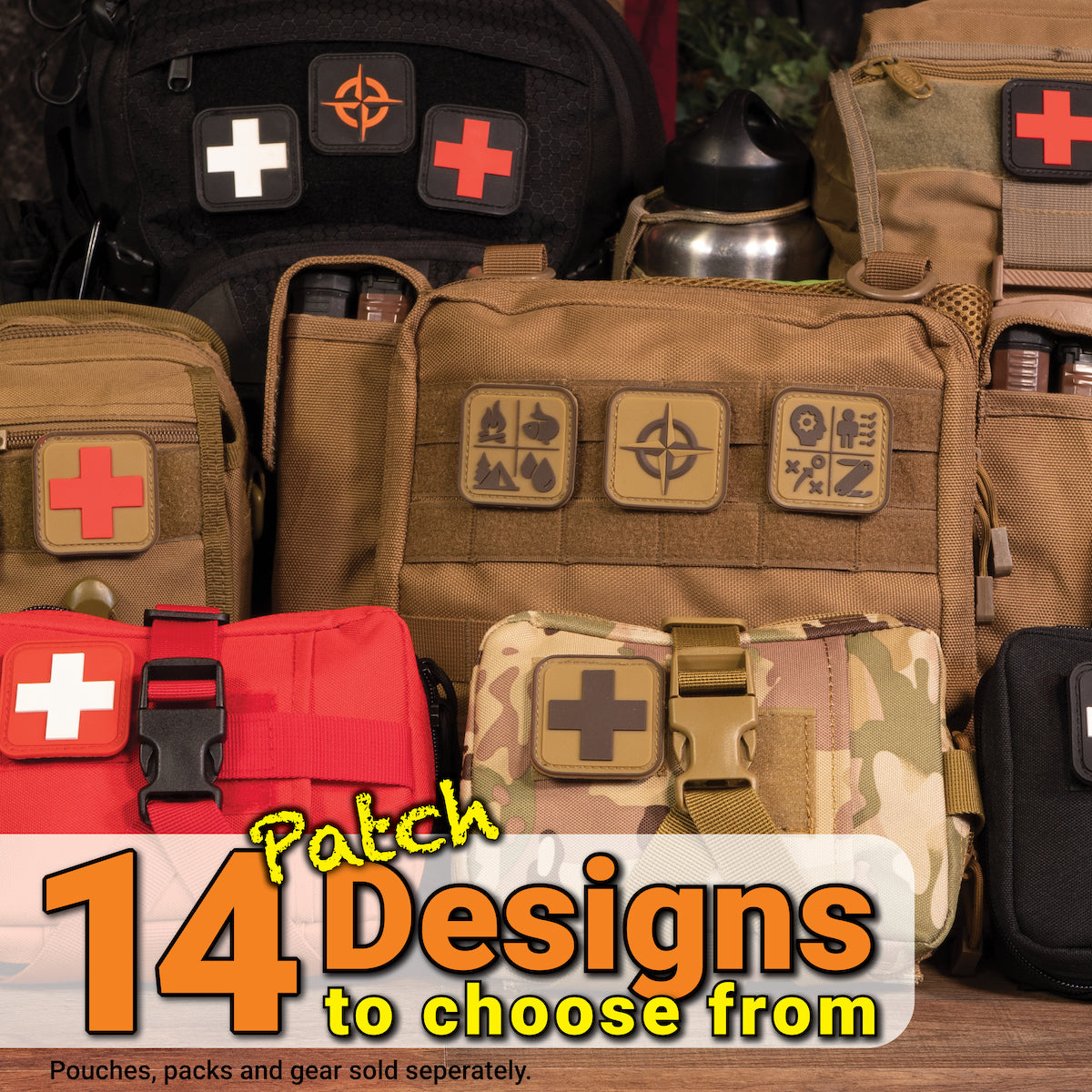 Survival Compass Patch: Orange