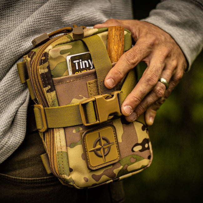 VersaPAK™ EDC Kit durable modular utility pouch in camouflage and black colors with MOLLE straps and zippered compartments for tactical everyday carry