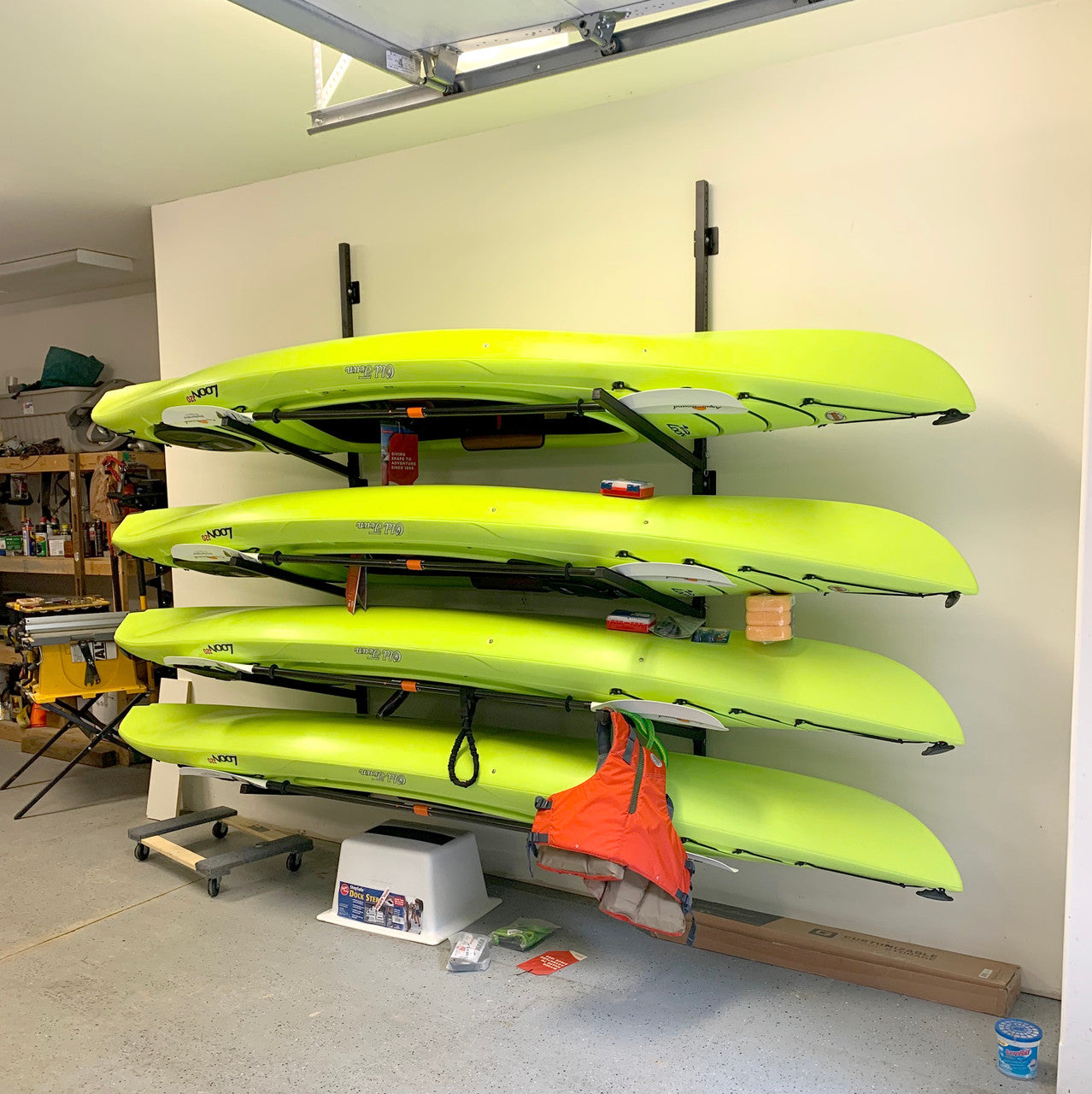 Indoor Wall Rack | 46 Inch Adjustable Height | Kayak & SUP