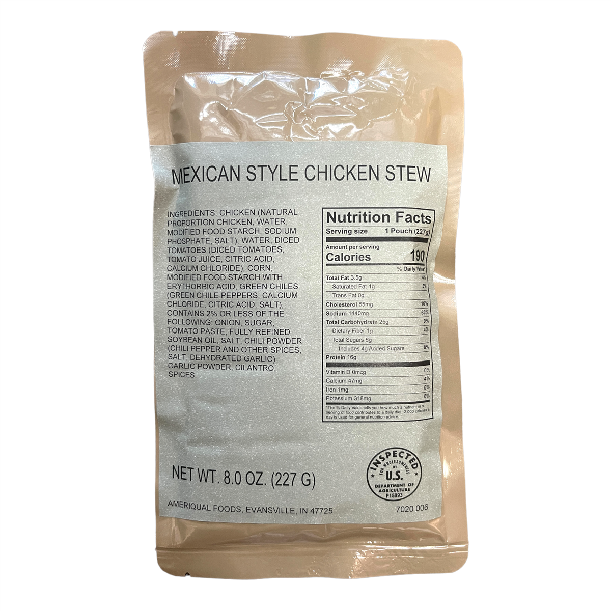 MRE Entree - Mexican Chicken Stew