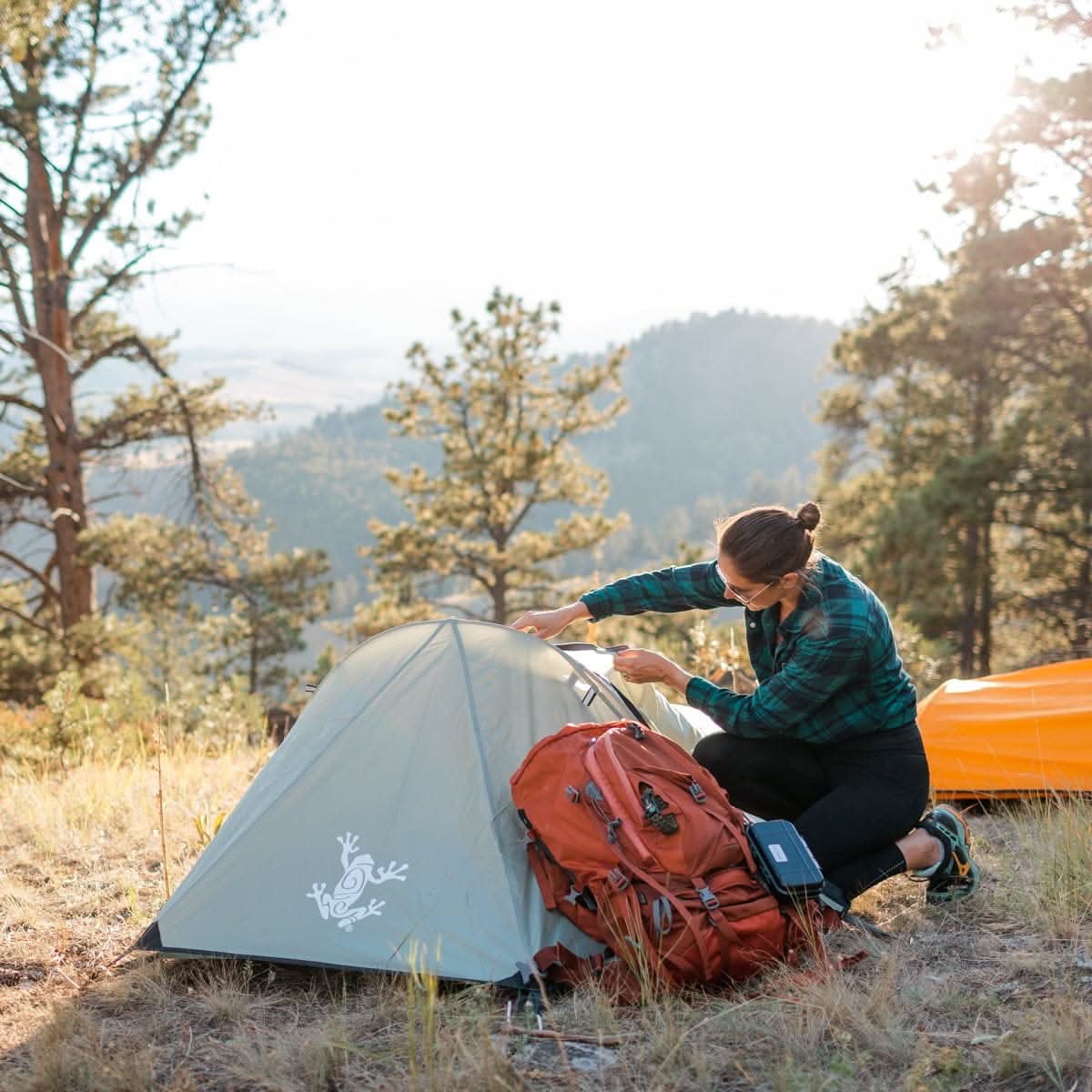Survival Frog CAMPING Solo Bivy 1-Person Tent - Orange Solo Bivy 1-Person Tent - Lightweight, Waterproof & Easy Setup