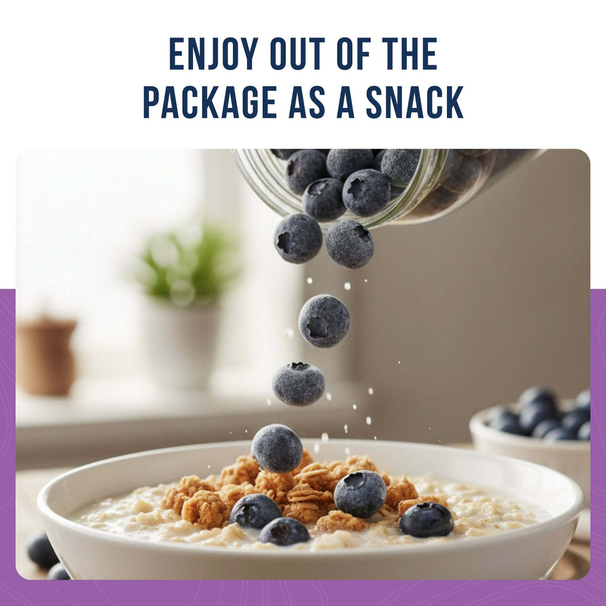 Freeze Dried Whole Blueberries Can, 26 Servings