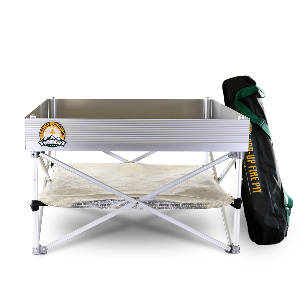 Fireside Outdoor Pop-Up Fire Pit + Heat Shield (Bonus Pack) Pop-Up Fire Pit + Heat Shield (Bonus Pack) - Compact & Portable