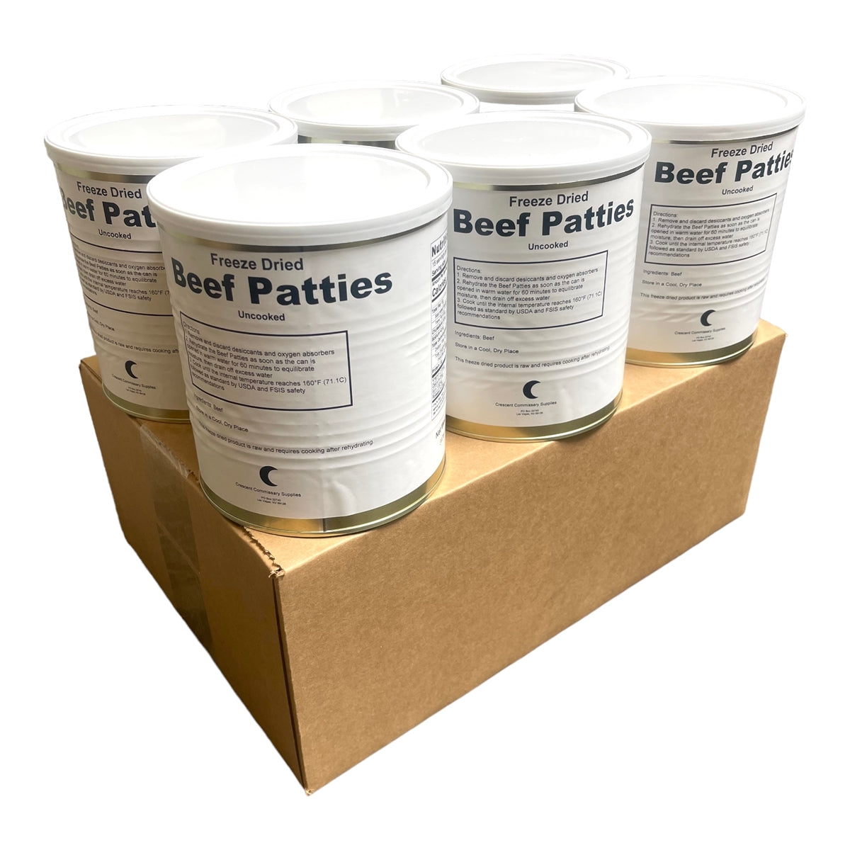 Military Surplus Freeze Dried Hamburger, Ground Beef Patties (13 oz)