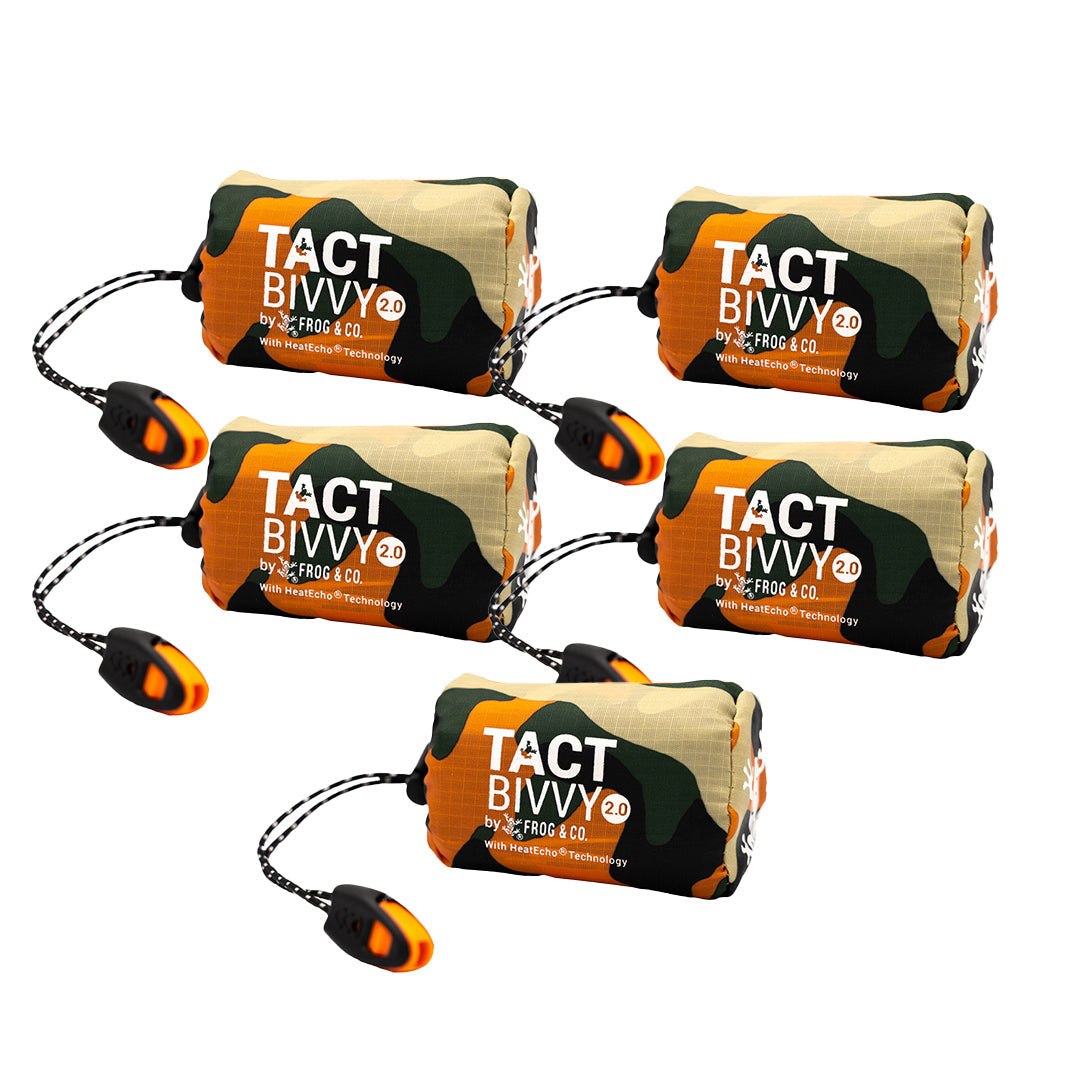 Tact Bivvy® 2.0 compact ultralight emergency sleeping bag with waterproof ripstop nylon and HeatEcho™ thermal insulation